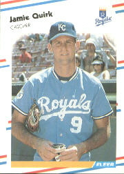 1988 Fleer Baseball Cards      266     Jamie Quirk